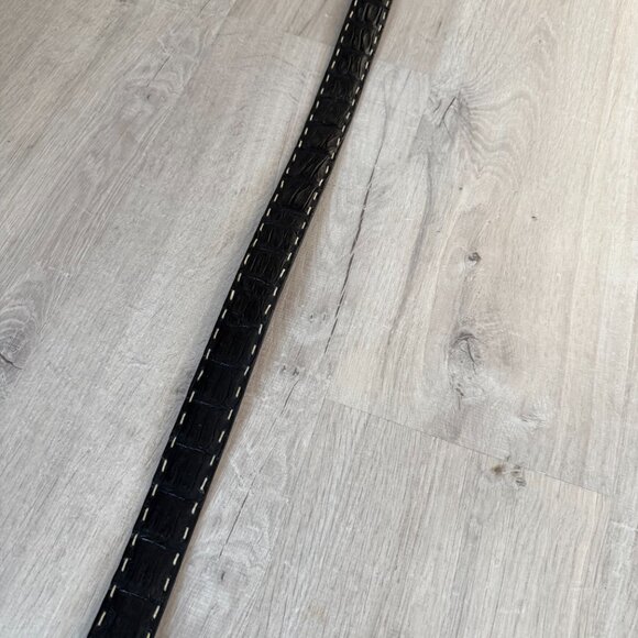 Trafalgar Walton Crocodile Belt with Contrast Stitch brand new NWT size M - Picture 4 of 11